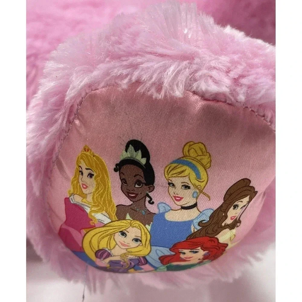 Build a Bear Disney Princess Sparkle Pink Bear w/Crown Plush Toy Stuffed Animal